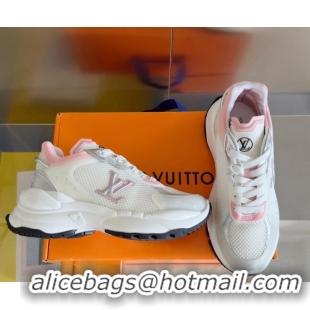 Top Grade Louis Vuitton Run 55 Sneakers in Mesh Light Pink 012139