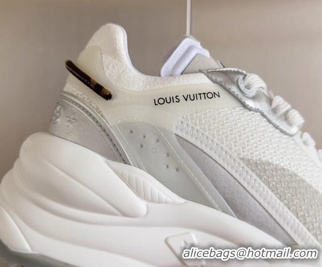 Shop Duplicate Louis Vuitton Run 55 Sneakers in Mesh Light Grey 012140