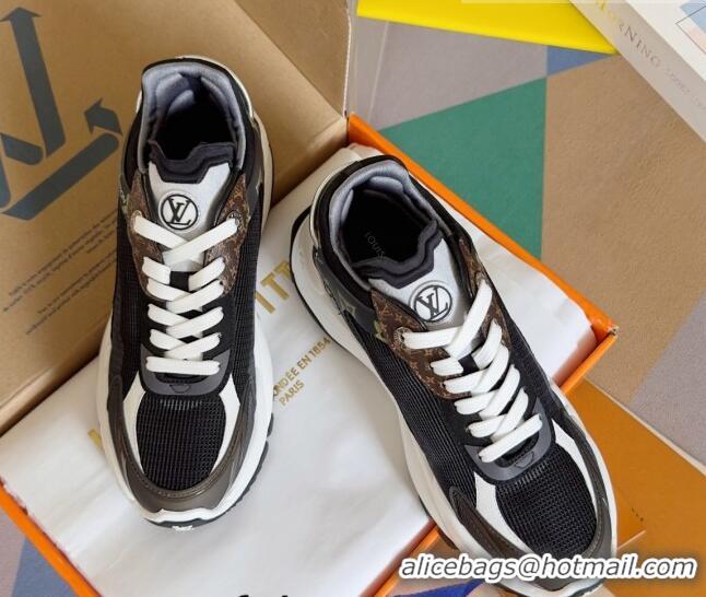 Low Cost Louis Vuitton Run 55 Sneakers in Mesh Black 012141