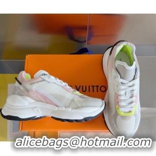 Unique Style Louis Vuitton Run 55 Sneakers in Mesh Pink/White 012142