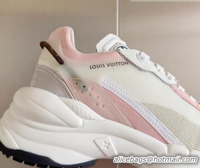 Unique Style Louis Vuitton Run 55 Sneakers in Mesh Pink/White 012142