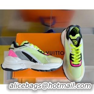 Good Looking Louis Vuitton Run 55 Sneakers in Mesh Neon Green 012143