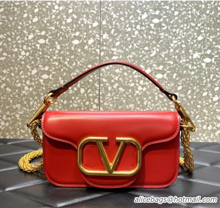 Low Cost VALENTINO GARAVANI MINI LOCO Calf leather Shoulder Bag 1W2B0K Red