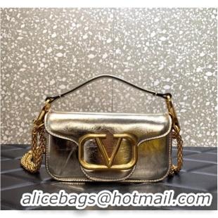 Trendy Design VALENTINO GARAVANI MINI LOCO Calf leather Shoulder Bag 1W2B0K light gold