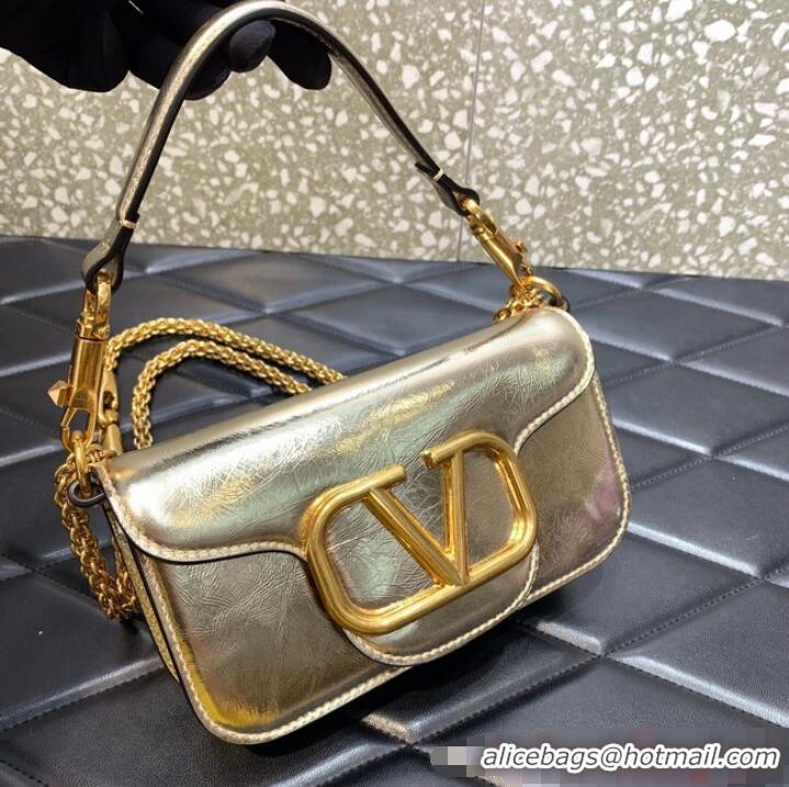 Trendy Design VALENTINO GARAVANI MINI LOCO Calf leather Shoulder Bag 1W2B0K light gold