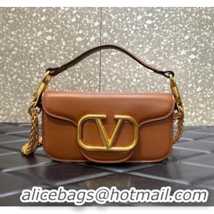 Inexpensive VALENTINO GARAVANI MINI LOCO Calf leather Shoulder Bag 1W2B0K Brown