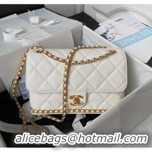 Promotional Chanel SMALL FLAP BAG AS4489 White