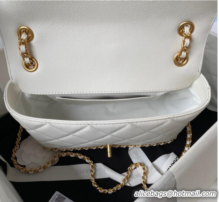 Promotional Chanel SMALL FLAP BAG AS4489 White