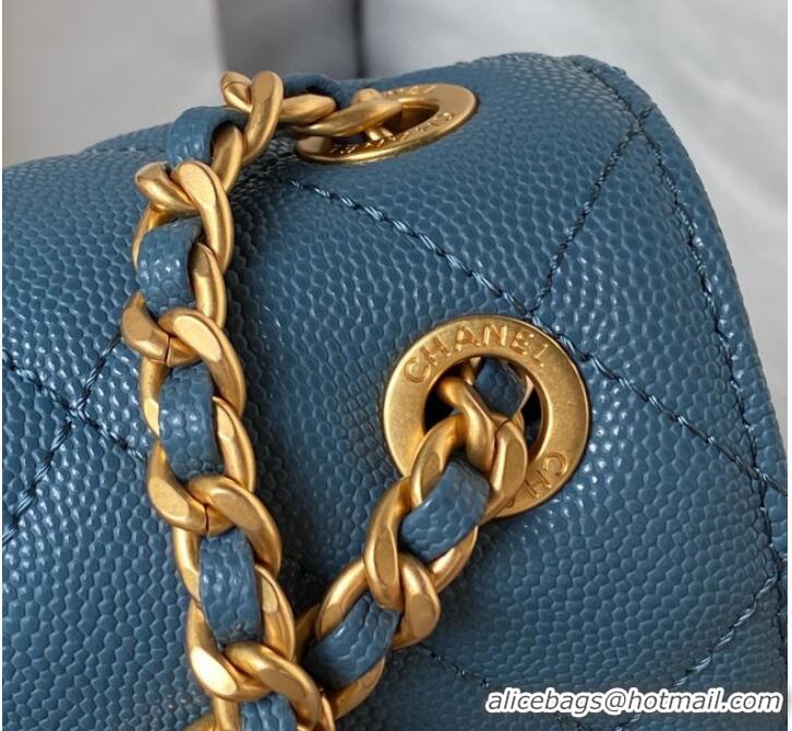 Pretty Style Chanel SMALL FLAP BAG AS4489 Blue