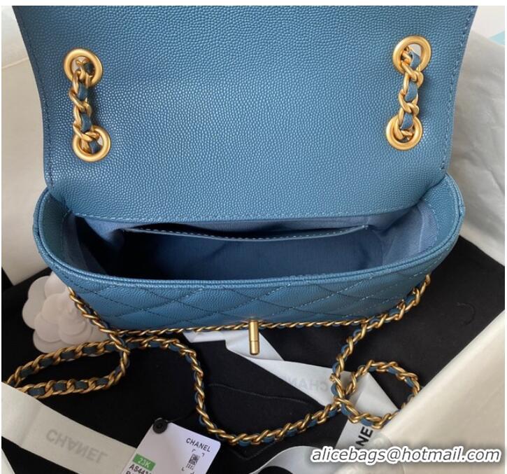 Pretty Style Chanel SMALL FLAP BAG AS4489 Blue