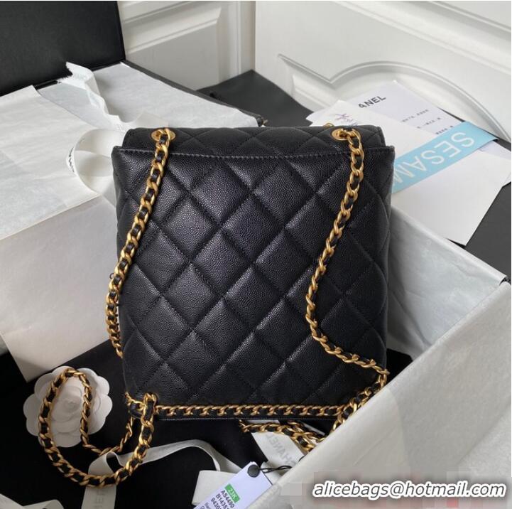 Famous Brand Chanel SMALL BACKPACK AS4490 black