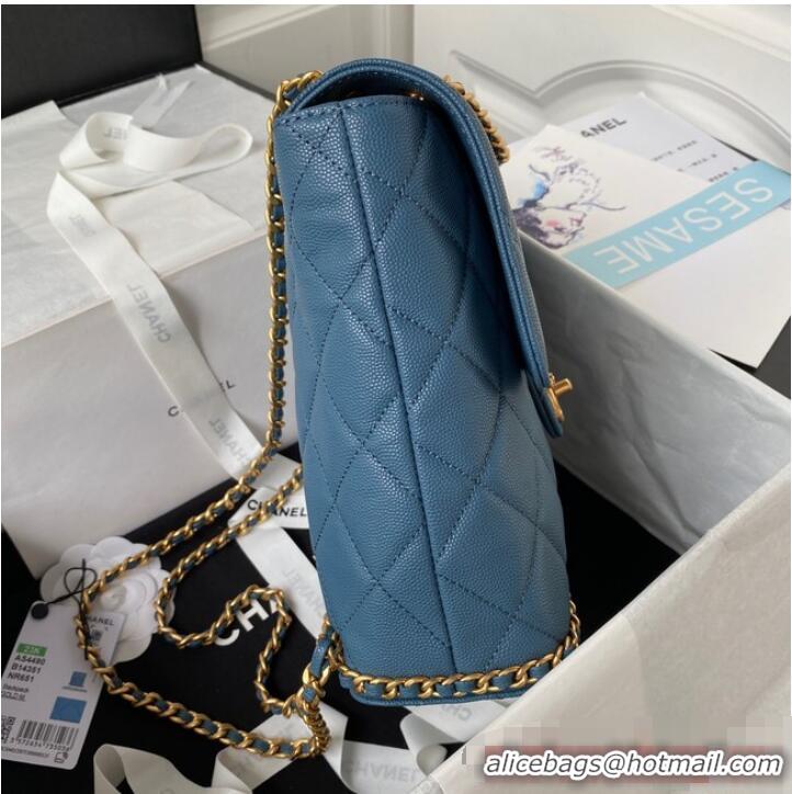 Buy Inexpensive Chanel SMALL BACKPACK AS4490 Blue