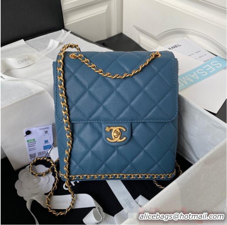 Buy Inexpensive Chanel SMALL BACKPACK AS4490 Blue