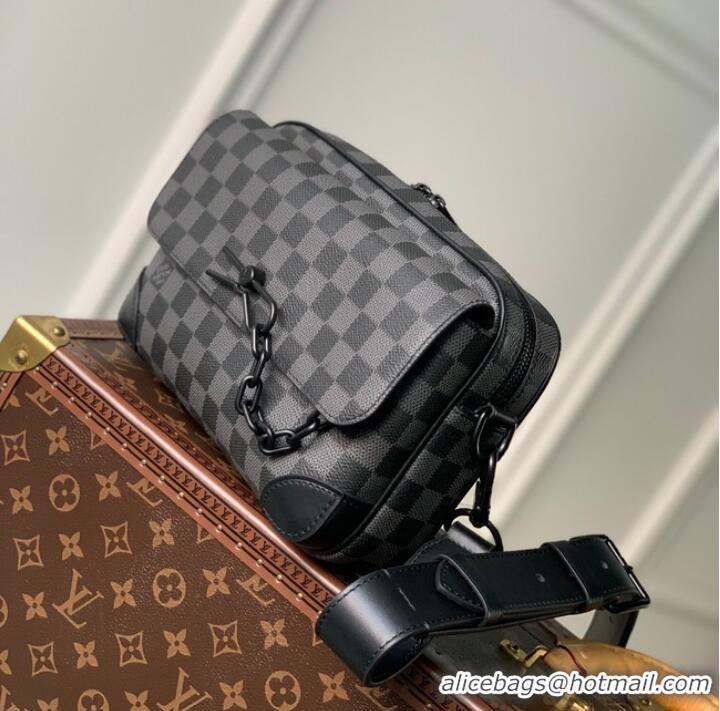 Famous Brand Louis vuitton Steamer Messenger M46795 Black