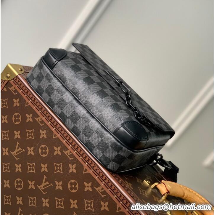 Famous Brand Louis vuitton Steamer Messenger M46795 Black