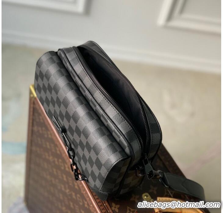 Famous Brand Louis vuitton Steamer Messenger M46795 Black