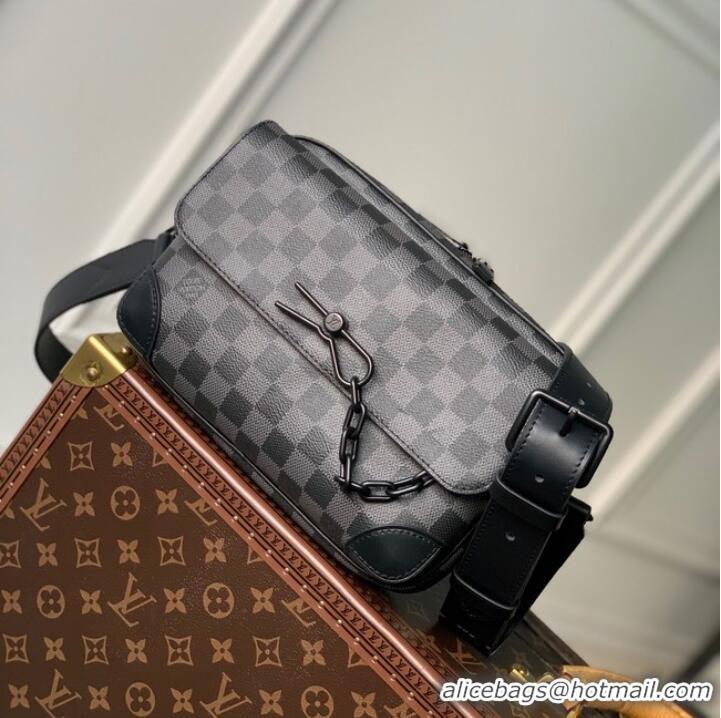 Famous Brand Louis vuitton Steamer Messenger M46795 Black