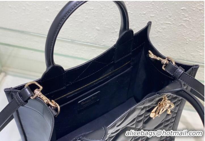 Well Crafted SMALL DIOR BOOK TOTE Black Calfskin M1295ZG