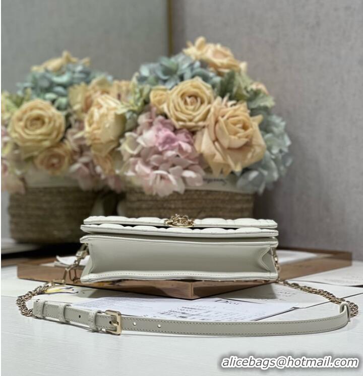 Reasonable Price MISS DIOR TOP HANDLE BAG Latte Cannage Lambskin M0997ONG White