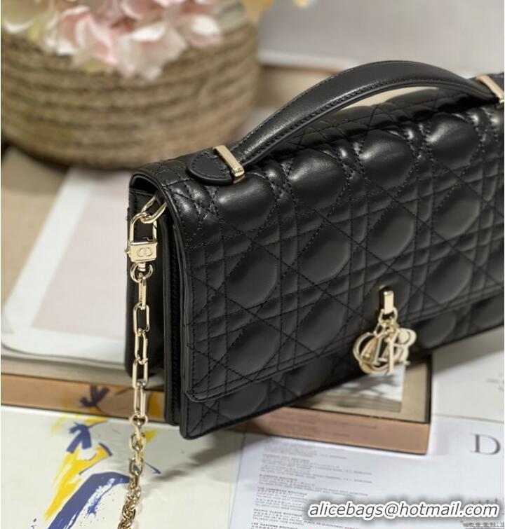 Top Grade MISS DIOR TOP HANDLE BAG black Cannage Lambskin M0997ON