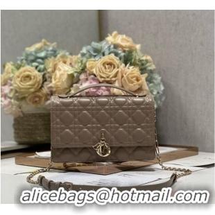 Pretty Style MISS DIOR TOP HANDLE BAG Biscuit Cannage Lambskin M0997ON