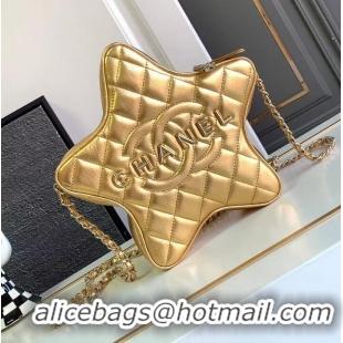 Inexpensive Chanel 24C Original Leather Star Bag AS4579 Gold