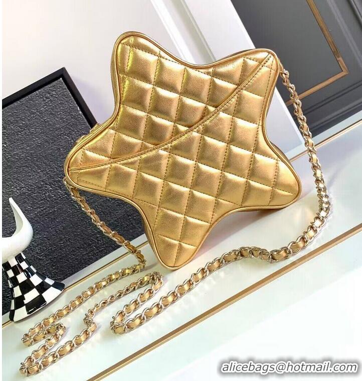 Inexpensive Chanel 24C Original Leather Star Bag AS4579 Gold