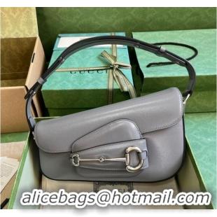 Buy Discount GUCCI HORSEBIT 1955 SMALL SHOULDER BAG 764155 Gray