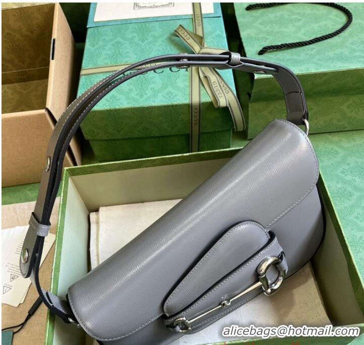 Buy Discount GUCCI HORSEBIT 1955 SMALL SHOULDER BAG 764155 Gray