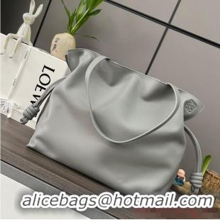 Good Product Loewe Original Leather Shoulder bag 062350 Light Gray