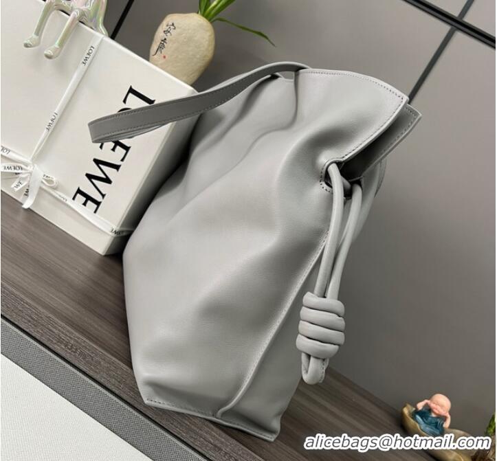 Good Product Loewe Original Leather Shoulder bag 062350 Light Gray