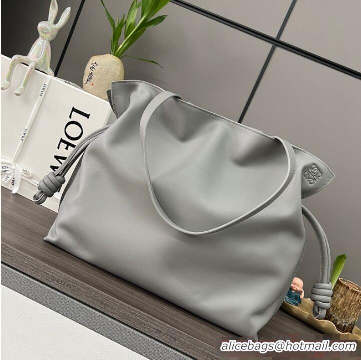 Good Product Loewe Original Leather Shoulder bag 062350 Light Gray