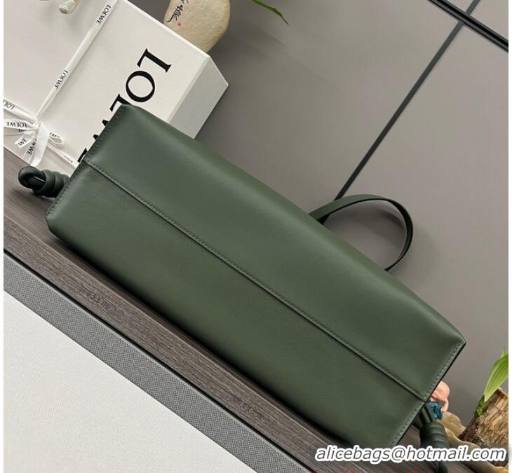 Trendy Design Loewe Original Leather Shoulder bag 062350 Dark Green