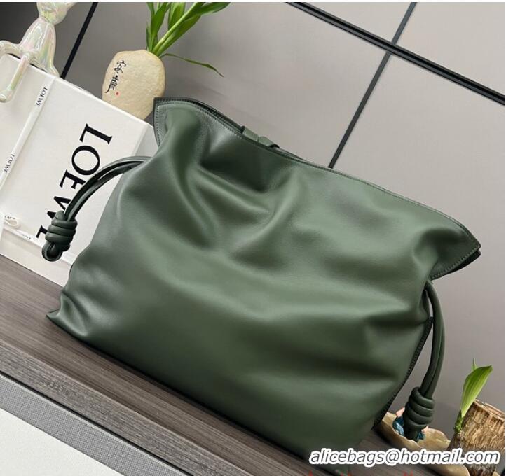 Trendy Design Loewe Original Leather Shoulder bag 062350 Dark Green