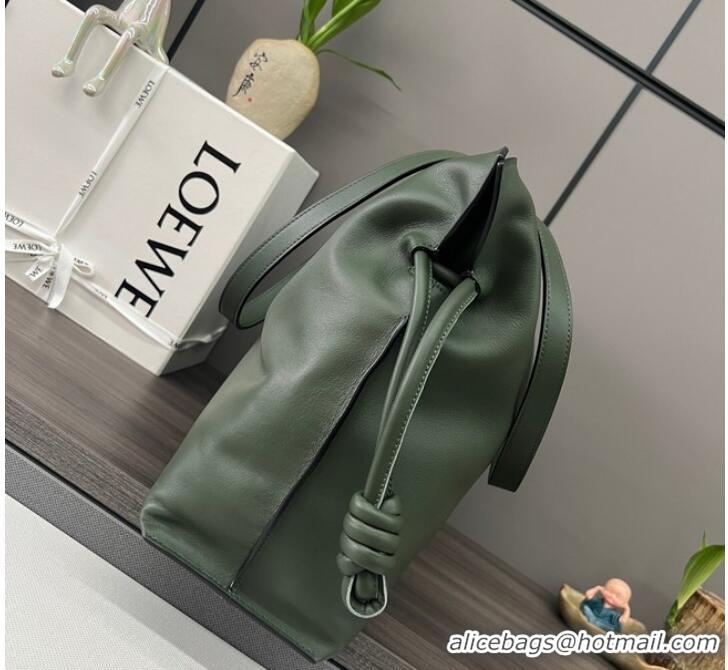 Trendy Design Loewe Original Leather Shoulder bag 062350 Dark Green