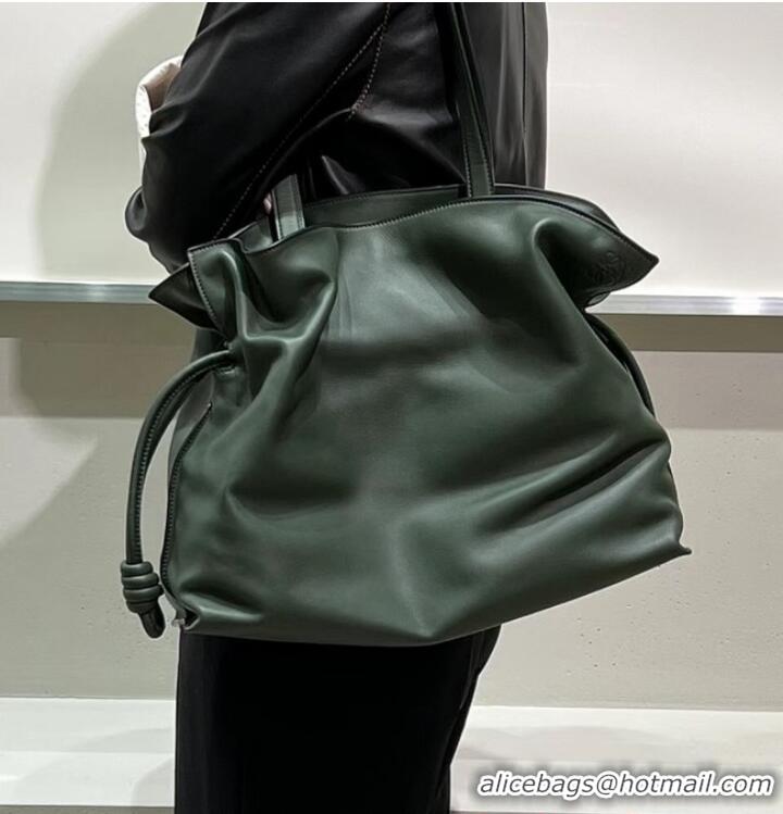 Trendy Design Loewe Original Leather Shoulder bag 062350 Dark Green