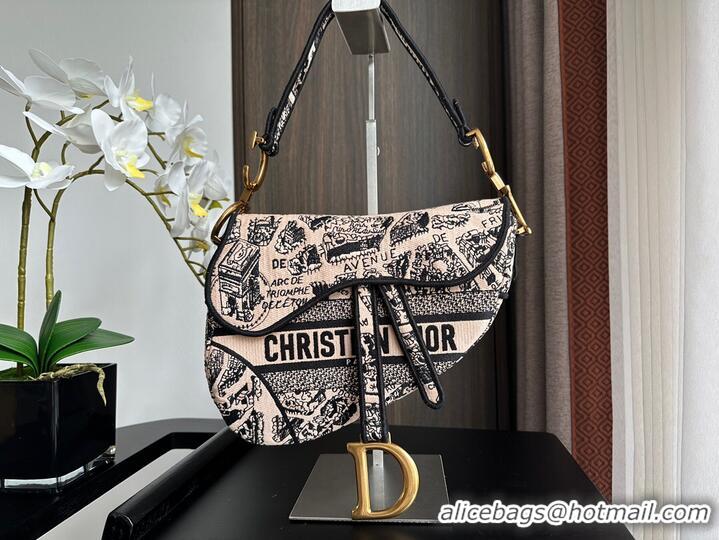 Famous Brand Dior SADDLE BAG Embroidery M0446C-1