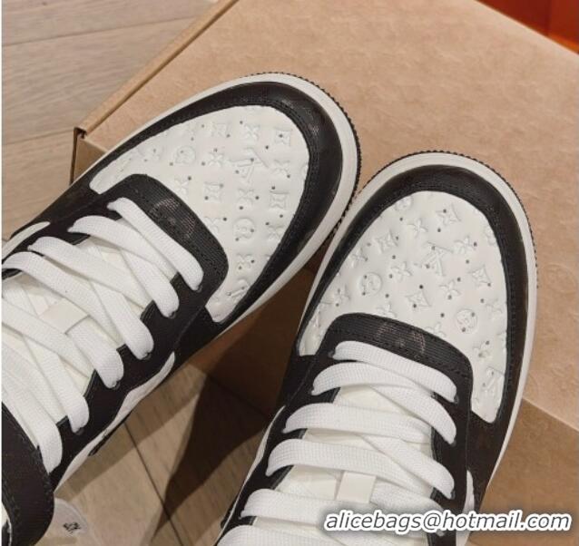 Purchase Louis Vuitton and Nike Air Jordan AJ1 High-top Sneakers in Leather and Canvas Black/White 1016124