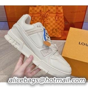 Buy Duplicate Louis Vuitton LV Trainer Sneakers in Calf Leather White 025130