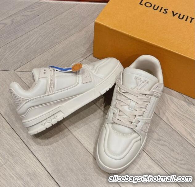 Buy Duplicate Louis Vuitton LV Trainer Sneakers in Calf Leather White 025130