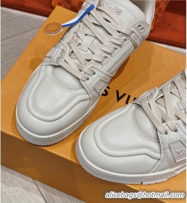 Buy Duplicate Louis Vuitton LV Trainer Sneakers in Calf Leather White 025130