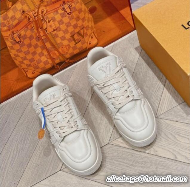 Buy Duplicate Louis Vuitton LV Trainer Sneakers in Calf Leather White 025130