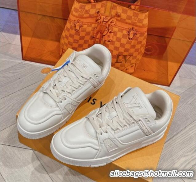 Buy Duplicate Louis Vuitton LV Trainer Sneakers in Calf Leather White 025130