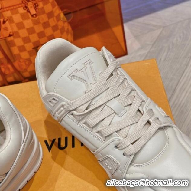 Buy Duplicate Louis Vuitton LV Trainer Sneakers in Calf Leather White 025130