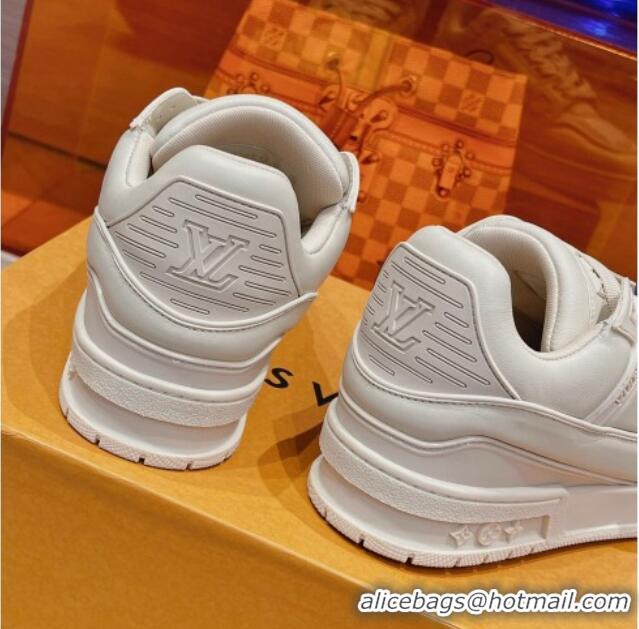 Buy Duplicate Louis Vuitton LV Trainer Sneakers in Calf Leather White 025130