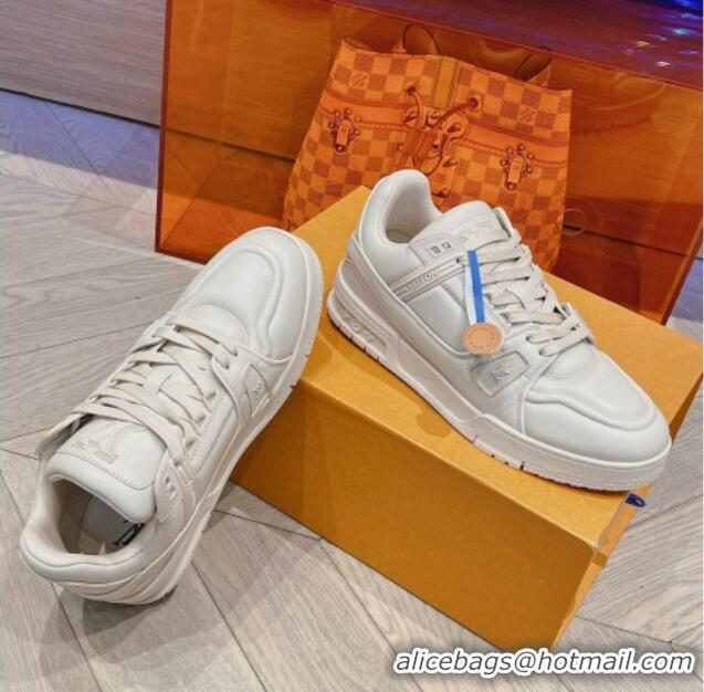 Buy Duplicate Louis Vuitton LV Trainer Sneakers in Calf Leather White 025130