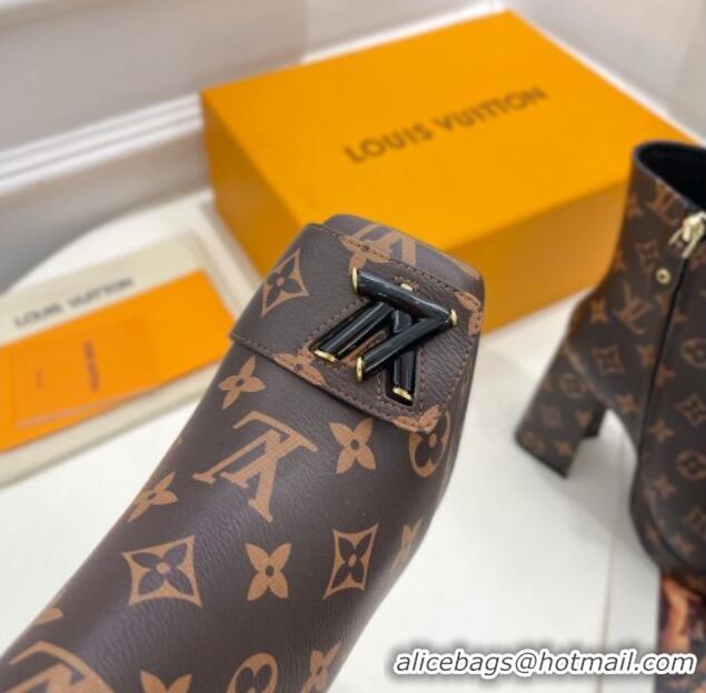 Pretty Style Louis Vuitton Shake Platform Ankle Boots 12cm in Monogram Canvas 026007