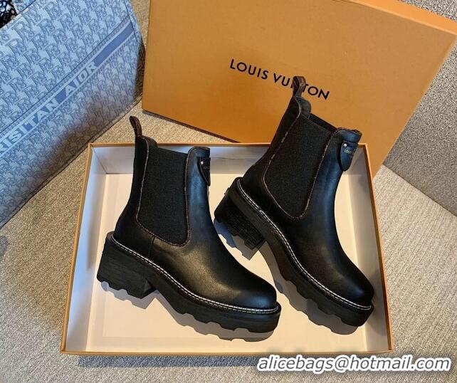 Most Popular Louis Vuitton LV Beaubourg Ankle Boots in Black Leather 103026