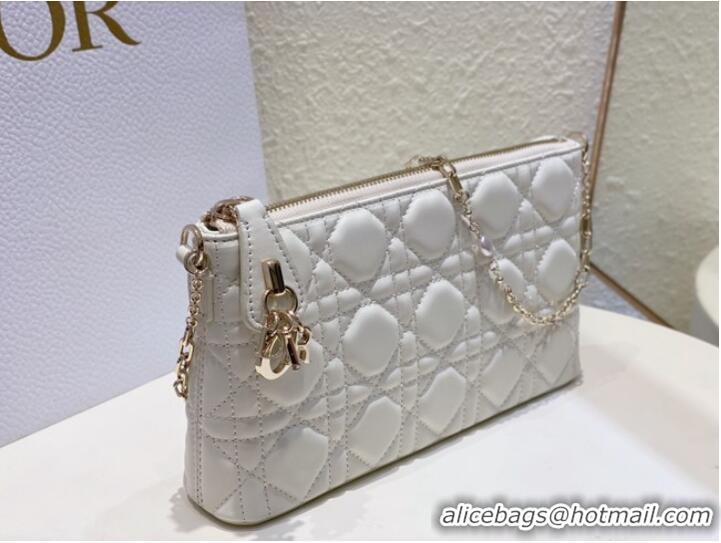 Buy Discount MISS DIOR MIDI MINI BAG white Cannage Lambskin S6006ONM