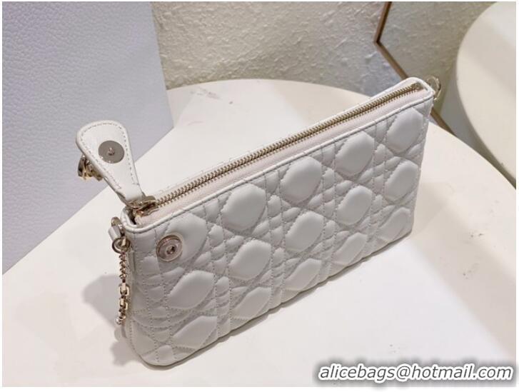 Buy Discount MISS DIOR MIDI MINI BAG white Cannage Lambskin S6006ONM